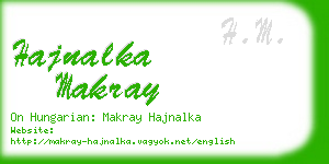 hajnalka makray business card